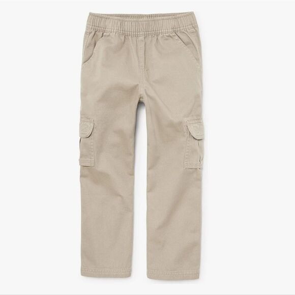 Children's Place Pull On Stretch Waist Wide Leg Cargo Pants Black & Sand… - Picture 3 of 8